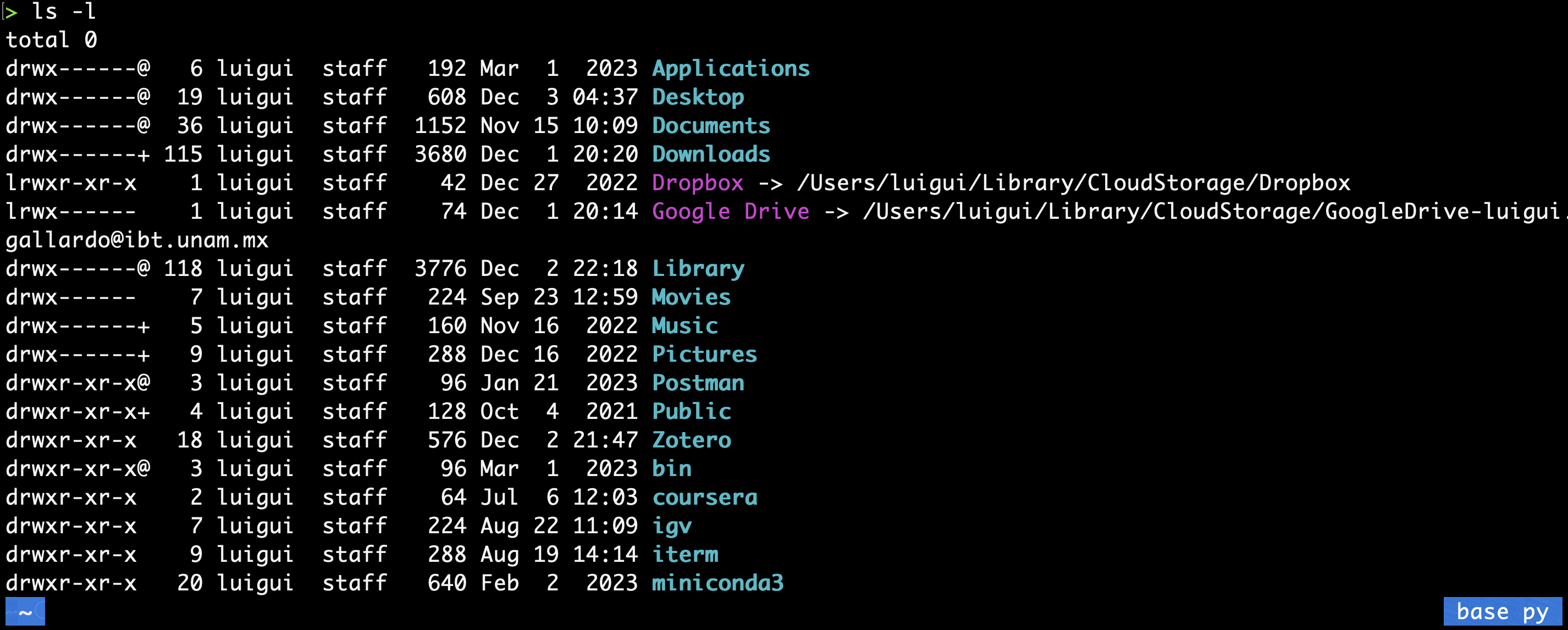 Example chmod